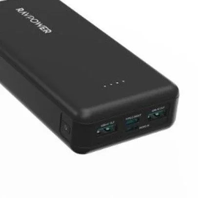 Ravpower PD Pioneer 20000Mah Power Bank 15W With 4 Ports - Black - Tashqila Ravpower PD Pioneer 20000Mah Power Bank 15W With 4 Ports - Black - Tashqila